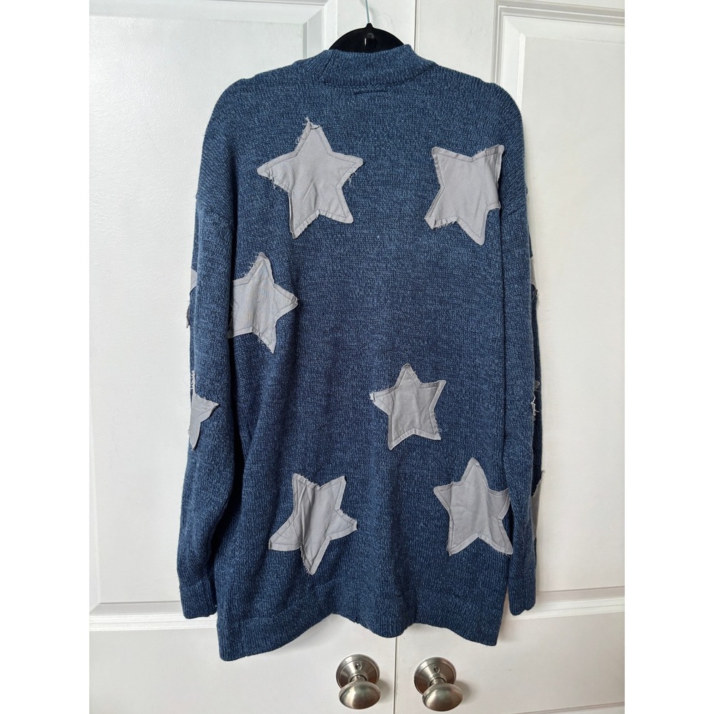 Coraline 15th Anniversary Hot Topic Star Patch Cardigan Blue Marl Large - Picture 2 of 7